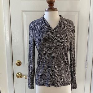 Talbots Platinum Jersey stretchy Reptile top